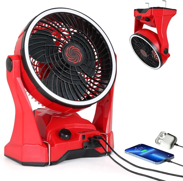 Main image of Cordless Battery Operated Fan Compatible with Milwaukee M18 18V Battery, 10 Inch Rechargeable Portable Fan with Variable Speed 4.5H Max Runtime Hanging Hook for Camping, Jobsite, Outdoor(Tool Only)