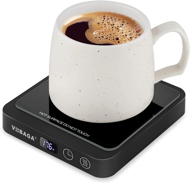 Main image of VOBAGA Mug Warmer, Coffee Cup Warmer for Office Home Desk with 5 Temperature Settings, Candle Warmer & Beverage Warmer with Display Auto Shut Off for Heating Coffee, Cocoa, Ideal Coffee Gifts (No Cup)