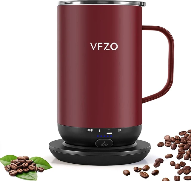 Main image of Self Heating Coffee Mug,High-Capacity- 18 oz, 180 Min Battery Life, Smart Heated Coffee MugSmart mug, Simple Temperature Control Operation, Gifts for family members (Burgundy)