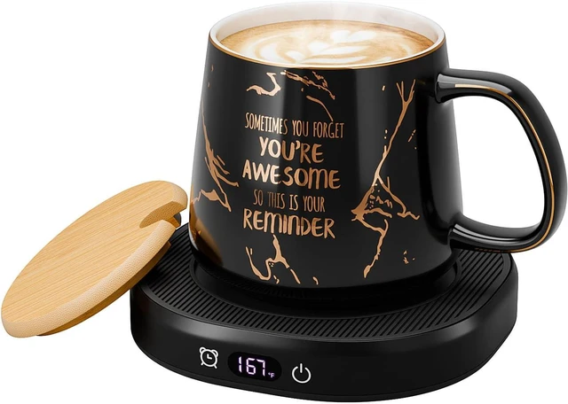 Main image of Coffee Mug Warmer, You are Awesome Mug with Coffee Warmer Set, Electric Coffee Cup Warmer for Desk 8H Auto Shut Off, Tea Beverage Warmer with 4 Temperature Setting, Birthday Christmas Women Man Gifts
