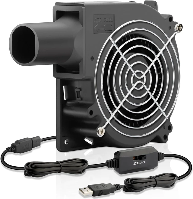 Main image of 5V USB Cooling Blower Fan with Speed Control 120mm x 32mm DC Brushless Centrifugal Fan for Receiver DVR Xbox Modem AV Cabinet