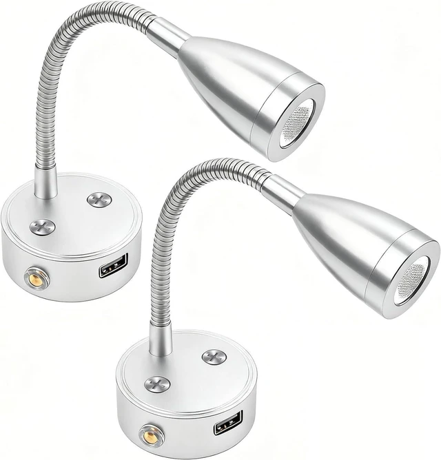 Main image of RV Lights Interior 12V with USB Charger, Dimmble Reading LED Camper Lights for Car Interior, Trailer, Van