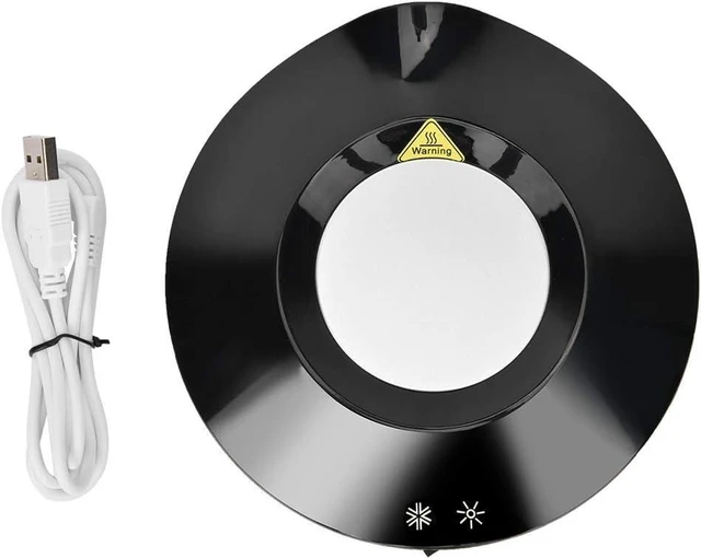 Main image of USB Coaster with Dual Purpose, Cold Hot Coffee Cup Insulated Pad Mat for Office Home (Black)