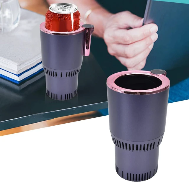 Main image of Topyond Intelligent Car Cup Warmer Digital Display Dark Purple Smart Car Cooling Cup Keep Your Drinks Hot or Cold Portable Car Cup Holder for Milk Tea, Canned Drinks