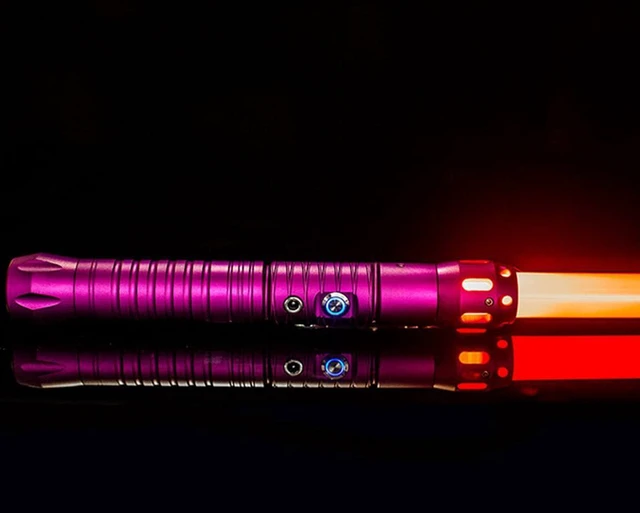 Main image of Dueling Lightsaber for Adults, RGB 11 Colors Changeable Light Saber with Metal Handle for Children and Adults, Cosplay Stage Props, USB Charge,Purple