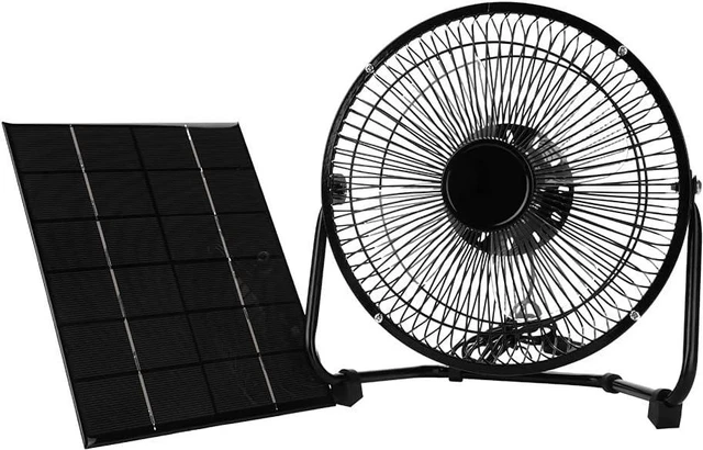 Main image of Multi-Use Solar Panel Fan, 6V Portable Solar Fan, for Dog Chicken House Greenhouse