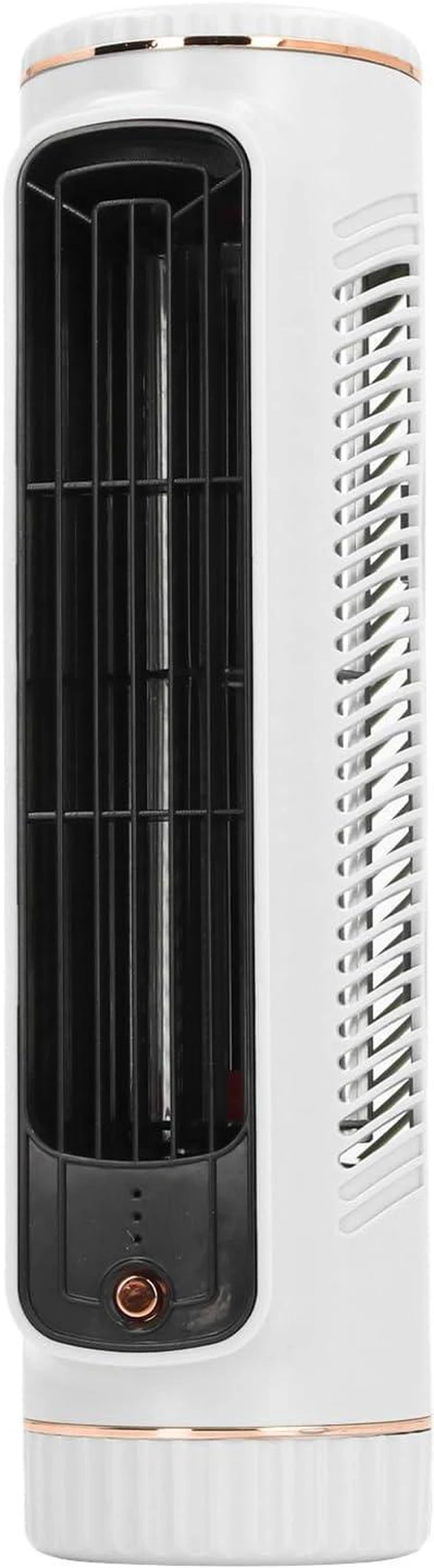 Main image of Desk Fan, 10.5in Portable Bladeless Fan, 3 Speeds Quiet Small Personal Cooling Fan, USB Oscillating Tower Fan for Bedroom, Office, Living Room (White)