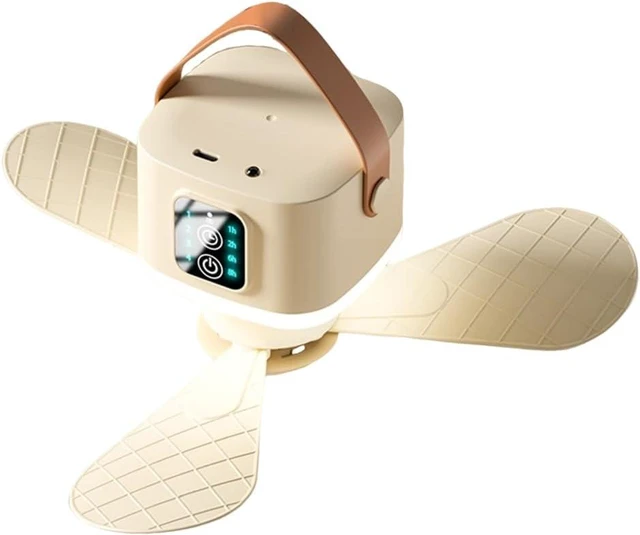 Main image of USB Rechargeable Ceiling Fan Light Remote Controls Adjustable Speed For Camping Tent