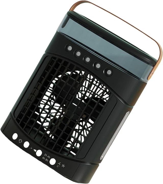 Main image of Oscillating Tower Fan with Misting Feature 3 Speed Setting 600ml Water Tanks Bladeless Desk for Home and USB Rechargeable