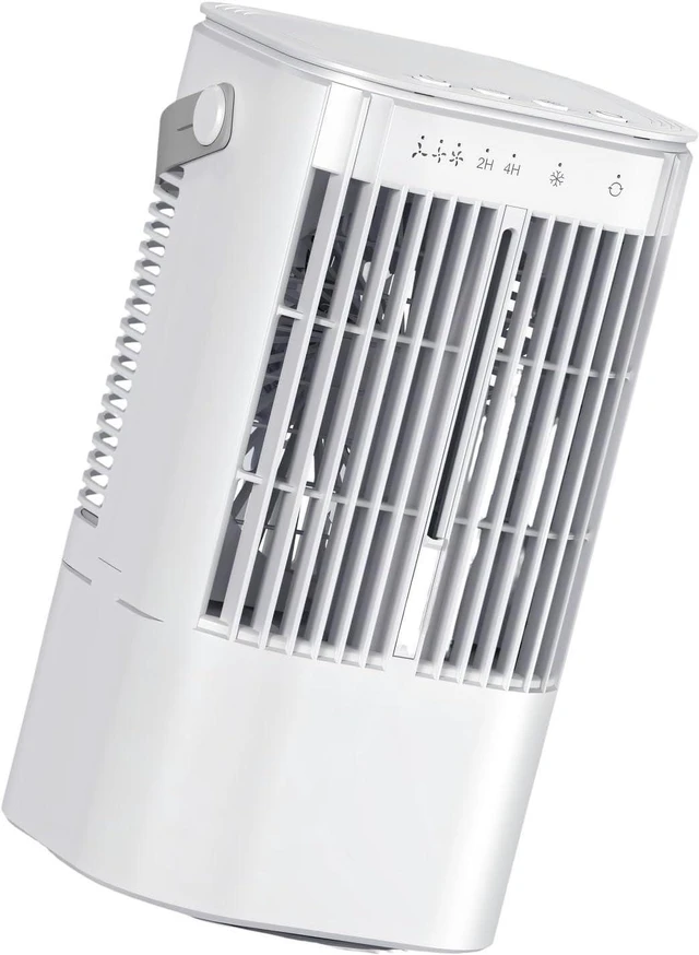 Main image of Compact Low Noise Fan with 900ml Water Holder and 7 Color Night Light for Work Bedroom Outdoor Use Rechargeable Tiny Fan