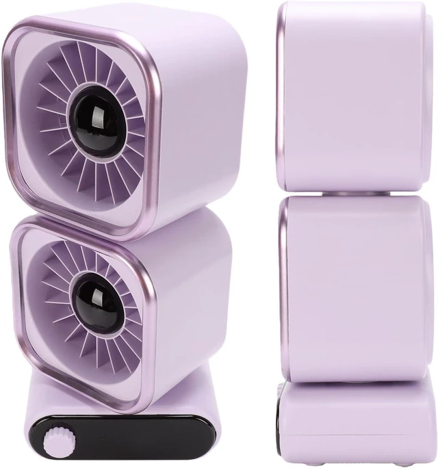 Main image of Yunseity Dual Head Desk Fan, 100 Speed Levels 360 Degree Rotation USB Rechargeable with 4000mAh Battery and LED Display, for Home Bedroom Office Indoor Outdoor Use