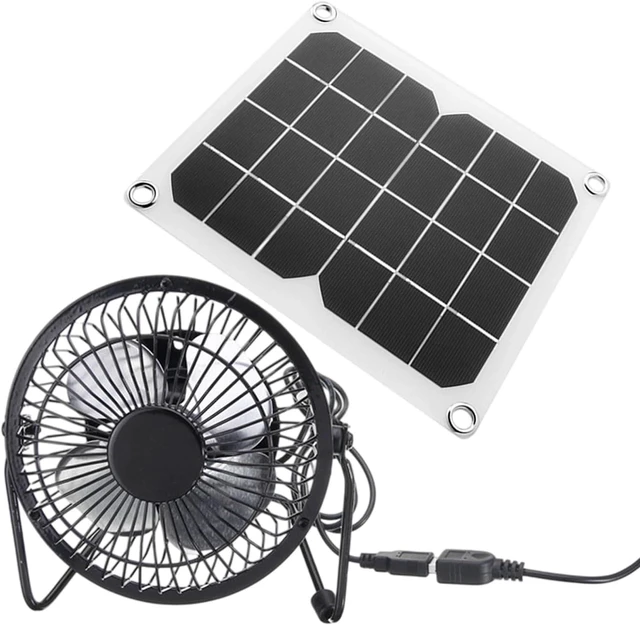 Main image of Solar Panel Exhaust Fan 10W USB for Outdoor Attics Pet Houses Rustproof Outdoor Solars Powered Cooling Pet House Solars Air Circulations