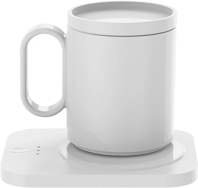 Main image of Coffee and Beverage Cup Warmer Set, Portable Cup Warmer for The Kitchen, White