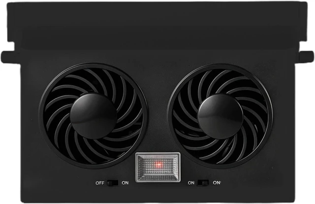 Main image of Car Window Fan Solar Powered | Effective Double-Head Cooling Vent | Car Window Fans Ventilator Radiator | for Backseat Frontseat Adults Lovers Families Friends Women