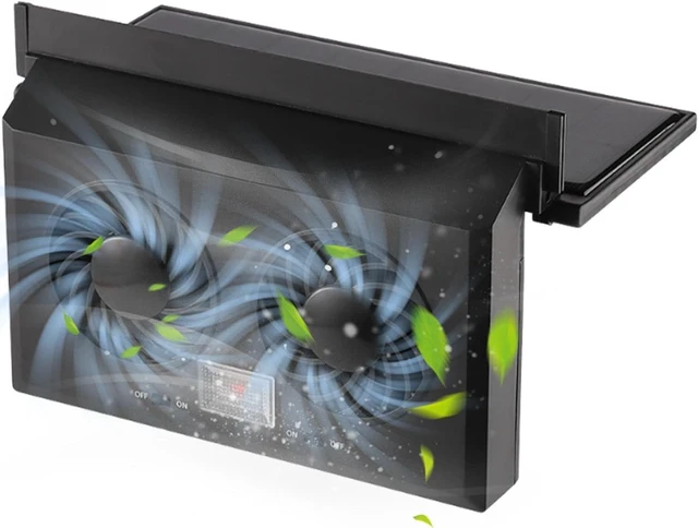 Main image of Solar Powered Car Ventilator - Effective Double-Head Cooling Vent Easy Installation | Car Cooling Amplifier Window Fans,for Lovers Families Friends Women Men