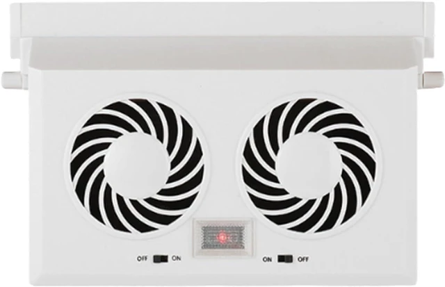 Main image of Solar Powered Car Fan - Easy Installation Effective Double-Head | Vehicle Cooling Amplifier Fans - for Lovers Families Friends Women Men