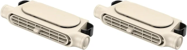 Main image of Rechargeable Car Seat Fans 2pc Portable Car Seat Fan 3 Speeds Adjustable Car Seat Headrest Fan USB Powered Car Neck Cooler for Front Rear Seat Passenger(Beige)