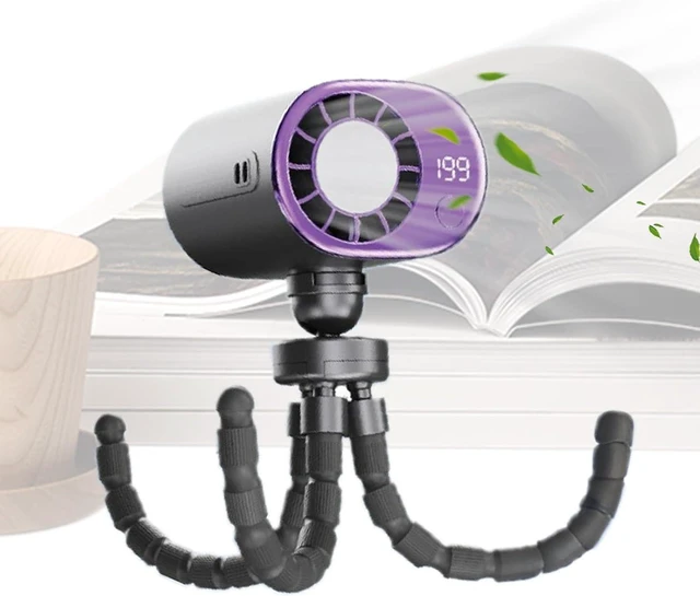 Main image of Truck Fan - 199-Speed Octopus Design LED Ventilator,360-Degree Rotation Adjustable Type-C Charging Small Fan with Clip - for Kids Students Summer Travel Beach Kitchen Dorm Bedroom Stroller