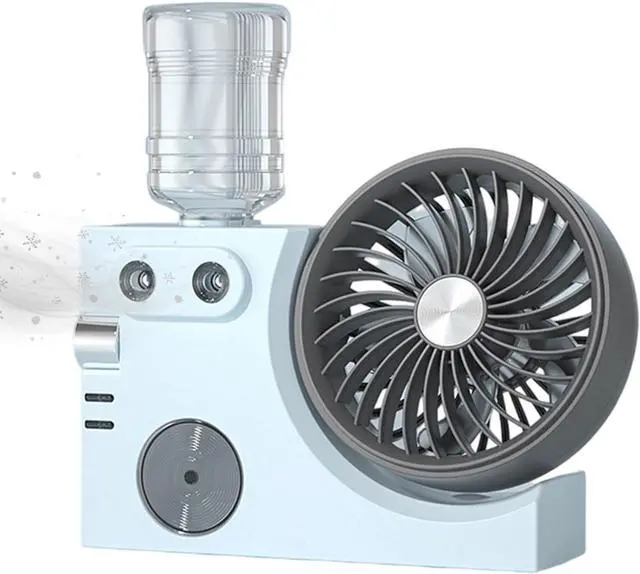 Alt view image 2 of 2 - Misting Fan - USB Rechargeable Air Circulator - Mist Fan | for Indoor Desktop Home Summer Bedroom Dorm Office