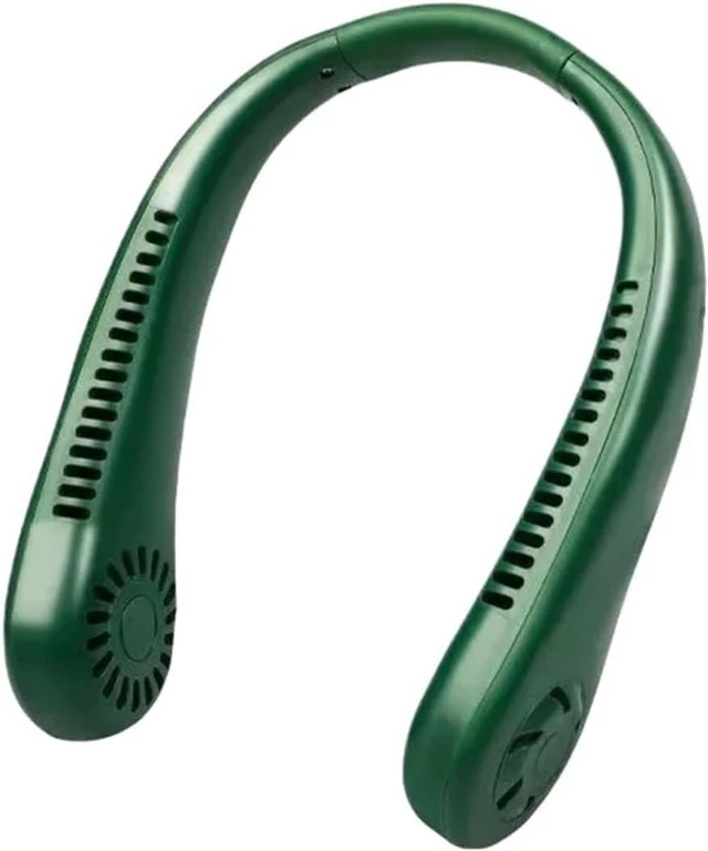 Main image of Neck Fan, Leafless Portable USB Rechargeable Hanging Cooler With Brushless Motor(GREEN)