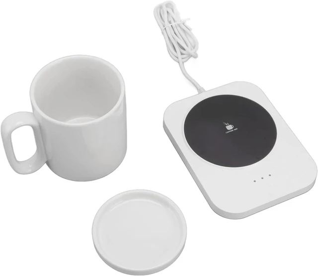 Main image of Smart Mug Warmer 3 Gears Control USB Powered Heating Coaster Milk Cup Insulation Warmer (White)