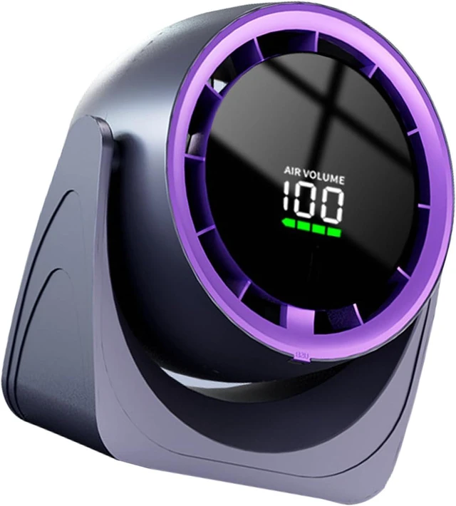 Main image of Zhoushen Air Cooling Fan Small Desk Digital Display Quiet with Adjustable Speed Texture for Various Space USB Rechargeable