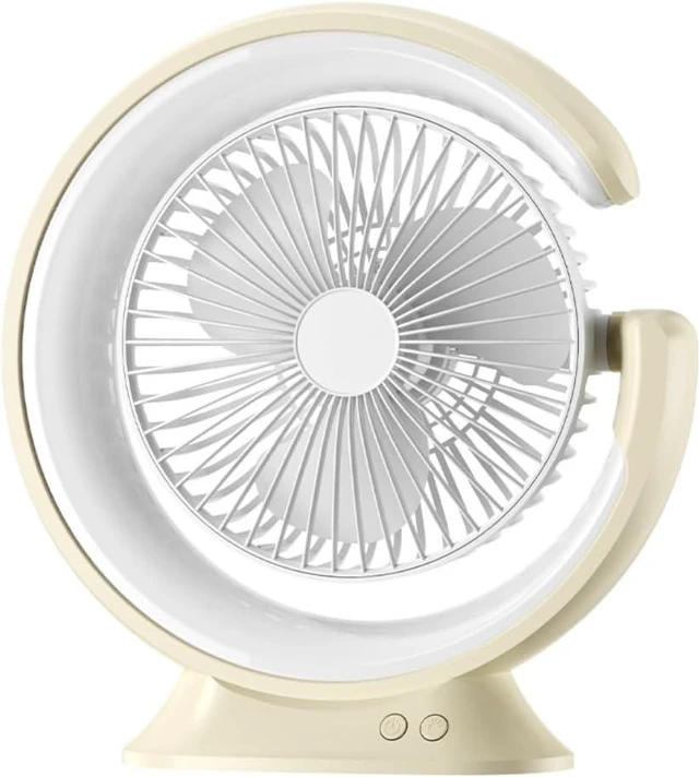 Main image of Series Of Colorful And Stylish Mini Oscillating Electric Fans With Multiple Wind Speeds, Creating Cool Small Spaces -Summer Lifestyle Essentials(Yellow,2400mA)