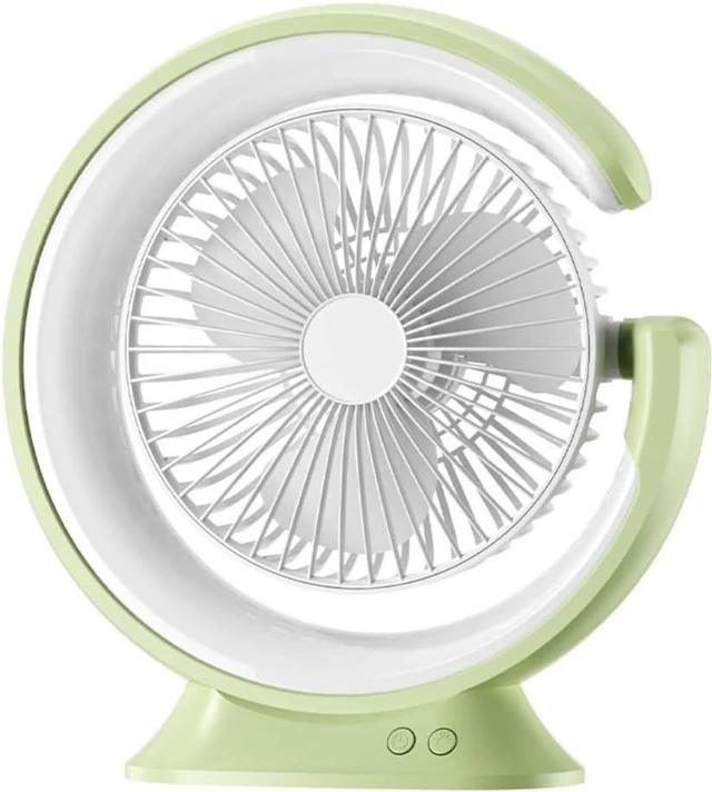 Main image of Series Of Colorful And Stylish Mini Oscillating Electric Fans With Multiple Wind Speeds, Creating Cool Small Spaces -Summer Lifestyle Essentials(Light Green,1200 mA)