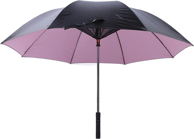 Main image of Sun Rain Umbrella Fan USB Portable Cooling for Couples and Family, 190T UV Sun Umbrella with 3000mAh Battery for Beach Park Outdoor Activities (Pink)