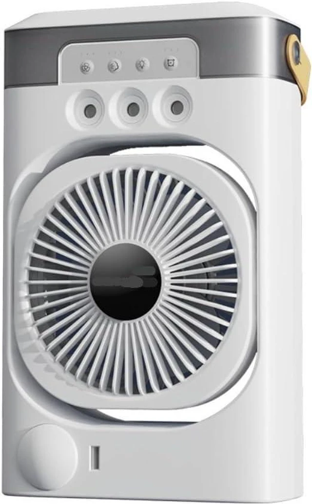 Main image of USB - Charging Air Cooler with Spray Humidification, Powerful Desktop Electric Fan, Suitable for Student Dormitories and Offices -Summer Lifestyle Essentials(White)