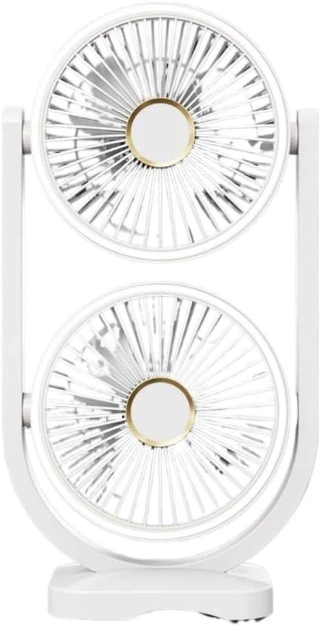 Main image of Series of High - efficiency Dual - head Desktop Fans, with Strong Wind Power and Multiple Adjustment Levels, Meeting Home and Office Cooling Needs -Summer Lifestyle Essentials(White)