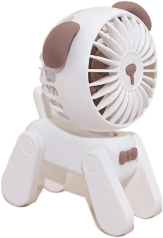 Main image of Cooling Fan For Home Office Travel Cute Pet Dog Shape Mini Fan USB Rechargeable Pocket Handheld For Office(White)
