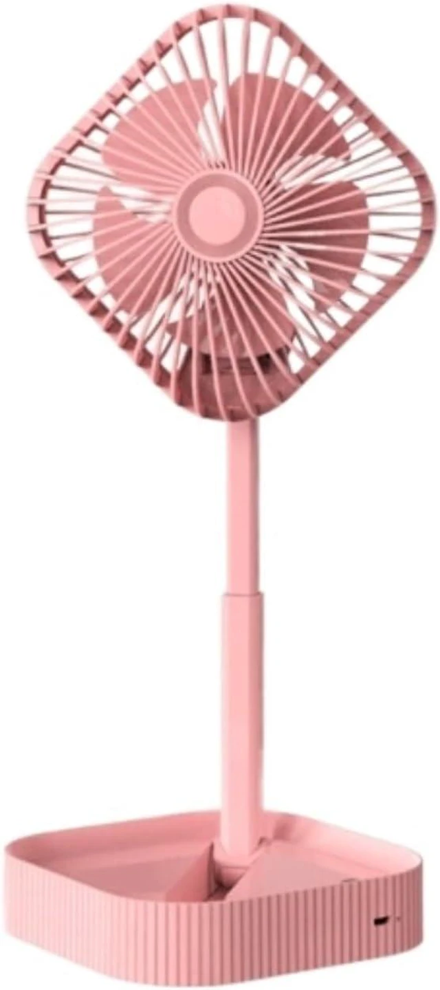 Main image of Cooling Fan for Home Office Travel 3 Speed USB Rechargeable Desk Fan Folding Pocket for Outgoing Hiking(Pink)