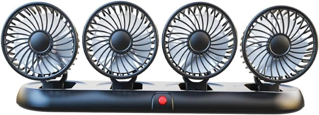 Main image of 4-Head Car Cooling Fan 360 Degree Rotatable Car Fan Cooling Air Fan (5V)