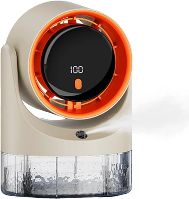 Main image of Desk Fan,100-Speed Rechargeable Quiet Cooling - Small Desk Fan with Water Tank,for Home Bedroom Office Dorm Summer Beach Camping Picnic Hiking Fishing Climbing