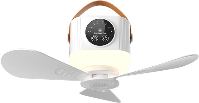 Main image of USB Rechargeable Remote Ceiling Fan With 3600mAh/7200mAh Battery and Light Hanging Fan For Camping Dorms And Bedrooms