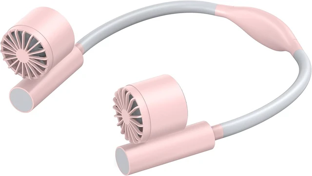Main image of Hands-free Neck Hanging Fan USB Rechargeable Fan Air Cooler Portable 2400mA Neck Fan