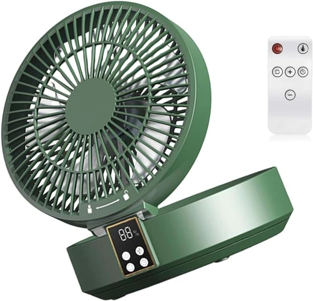 Main image of Remote Control USB Desktop Air Coolers with Timer Function Foldable 4000mAh Battery 120° Auto Rotation 3 Speed Fan