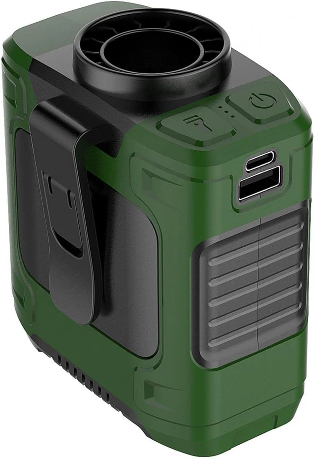 Main image of Compact Waist Fan for Outdoor Activities, Green