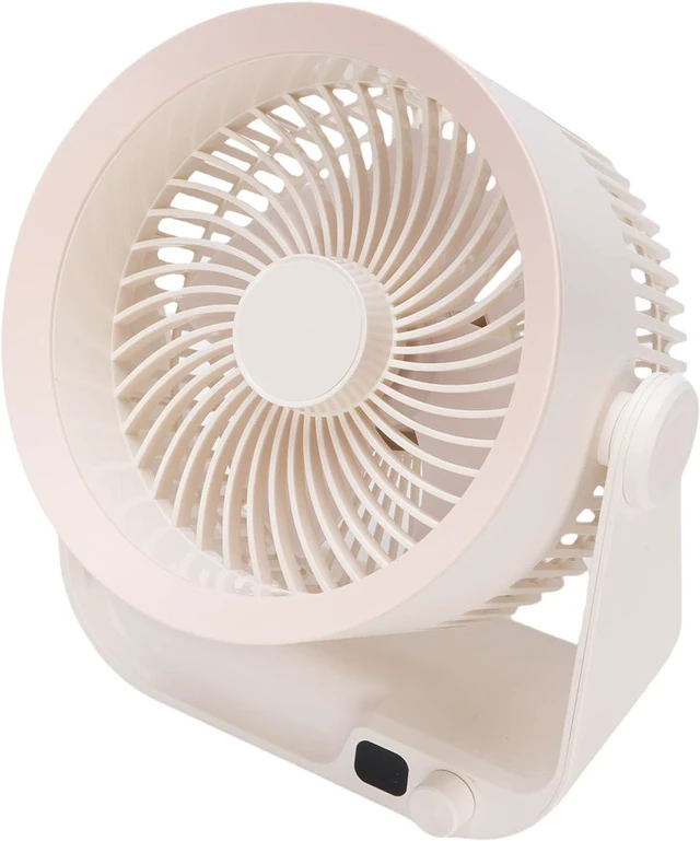 Main image of aqxreight Desk Fan with 3D Airflow, USB Rechargeable Battery & Quiet Portable Circulator for Home, Office, Bedroom, Enhanced Cooling with Speed