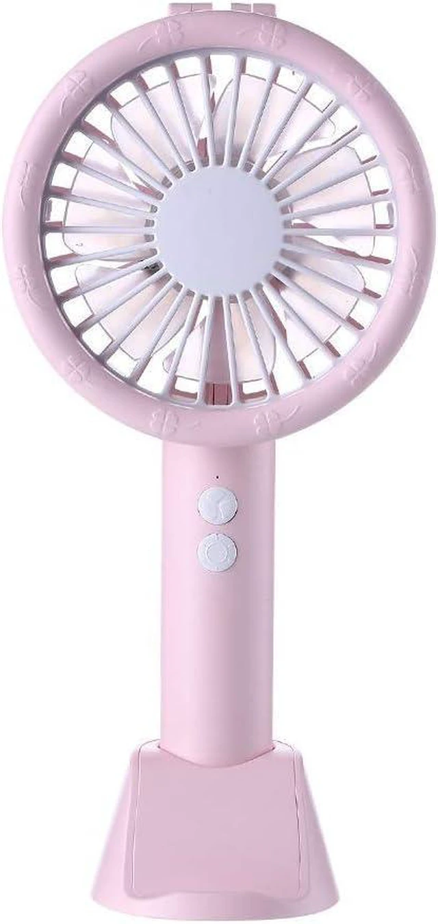 Main image of USB Electric Fan Creative Colorful Pocket Fan Handheld Table Lamp Desk Fan Phone Holder (Color:White) (Color : Blue) (Pink)