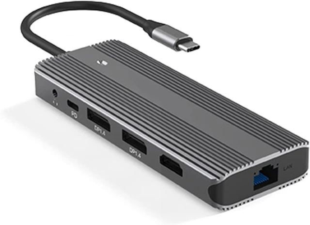 Main image of 11 in 1 USB C Docking Stations with HDTV 4K @ 60Hz Gigabit Ethernet USB3.0 Card Reader PD100W Charging USB C Hubs
