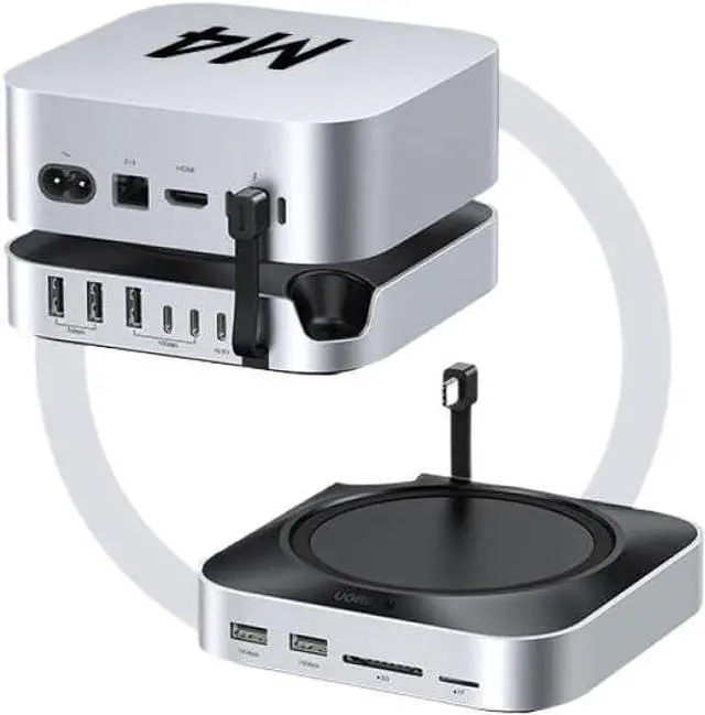 Main image of USB Hub Docking Station with M4 M4 Pro M 2 NVMe SSD Support Up to 8TB 10Gbps USB A and C Ports SD and TF Card Readers 170MB S Transfer Speed Compatible with Laptop Desktop Devices