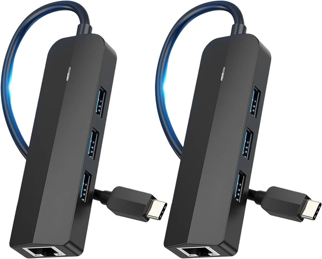 Main image of USB C to RJ45 Adapter 5Gbps Type to 3 Port USB3.0 + Rj45 Docking Station and Stable Gigabit Ethernet Connection USB Center with Ethernet