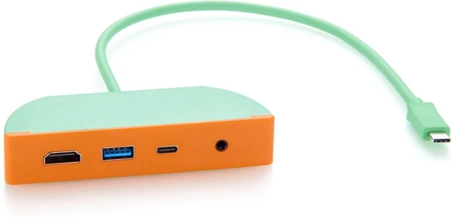 Main image of USB C Hub, 4-in-1 Multiport Adapter with 4K@60Hz HDMI, USB 3.2 Gen 2 10Gbps USB-A & USB-C Ports, 3.5mm Audio Headphone Microphone Jack, for Windows, macOS, Linux, Android (0.3M)