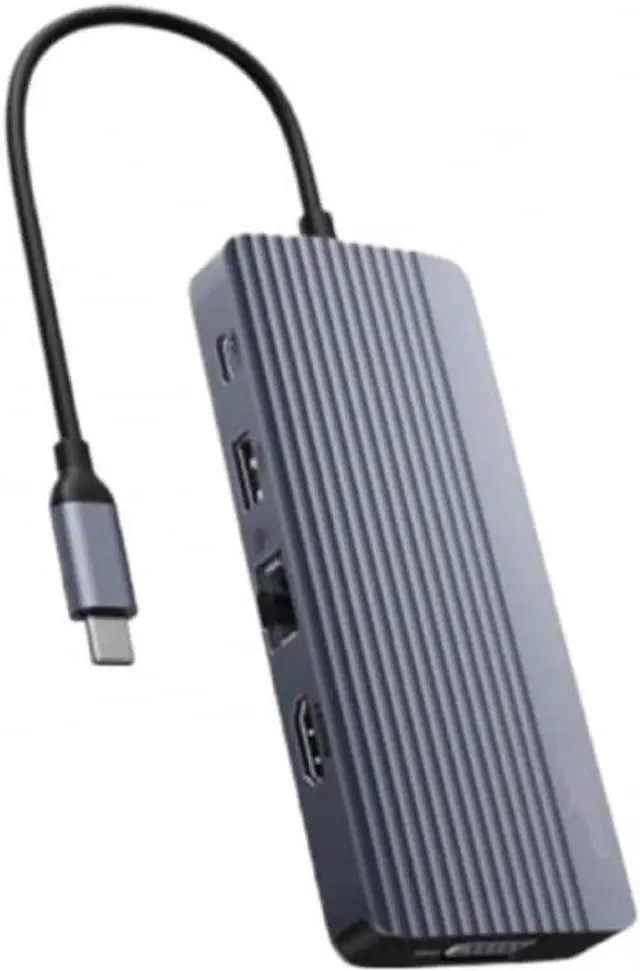 Main image of 10 in 1 USB C Hub with Dual Display 4K HDMI and 100W Max Power Delivery Compatible with Laptops