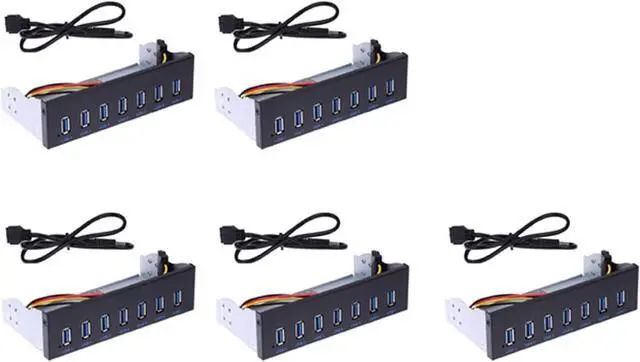 Main image of 5X 7 Port USB 3.0 Hub 5Gbs 5.25Inch CD-ROM Drive Bay CD ROM Front Panel for Computer Case+USB 3.0 19-Pin Header