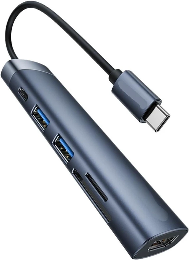 Main image of 6in1 USB C HDMI HUB 4K 3.0 Adapter PD Hub SD TF Card Reader Splitter,Compatible for MacBook iPad Pro