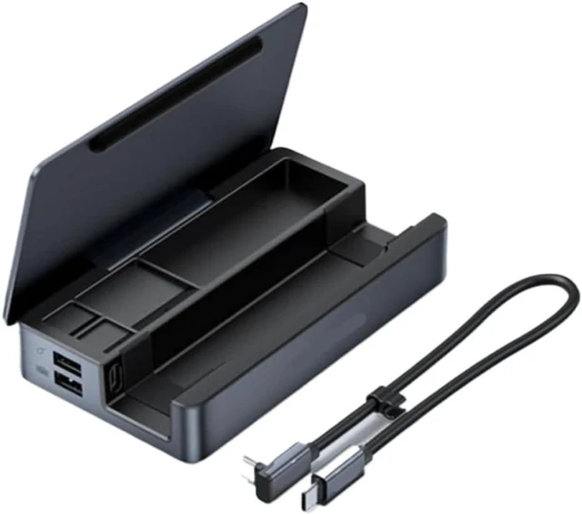 Main image of USB C Game Docking Station HDMI 4K@60Hz RJ45 USB 3.2 10Gbps Adapter HUB Compatible with Steam Deck Switch Ally X Legion Go