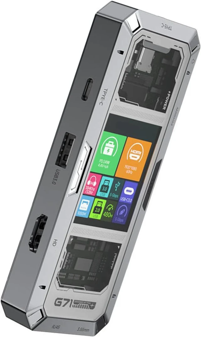 Main image of Multiport USB C Docking Station PD100W Charging HDTV RJ45 Ethernet USB3.0 3.5mm for Notebook USB C Dock